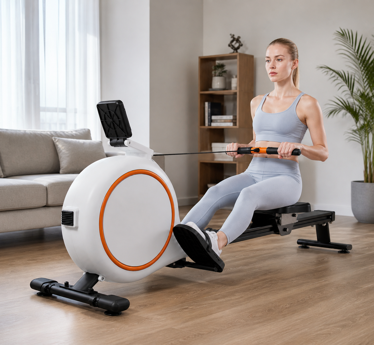 Rameur connecté intelligent – 32 niveaux de résistance avec Bluetooth et écran LED ORYA